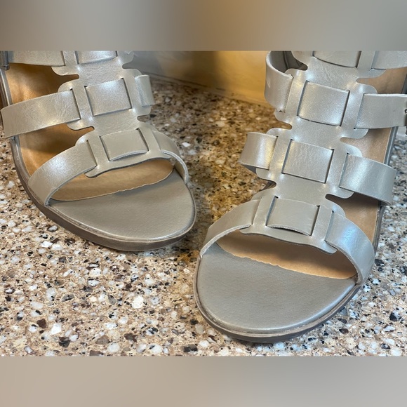 Rampage Jeana Heels Women’s Size 9M Taupe Brown Open Toe Block Heel Gladiator - Picture 5 of 12